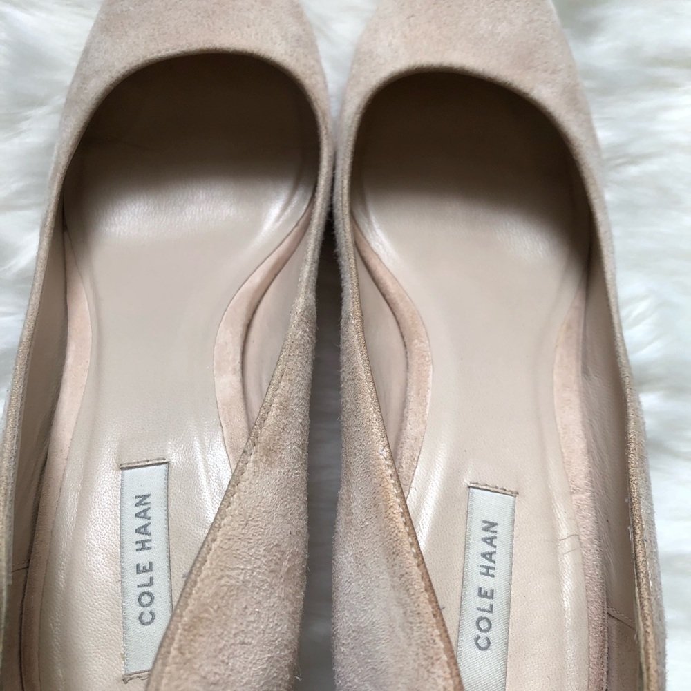 COLE HAAN Blush Pink Suede Eliza Pumps - Picture 6 of 8